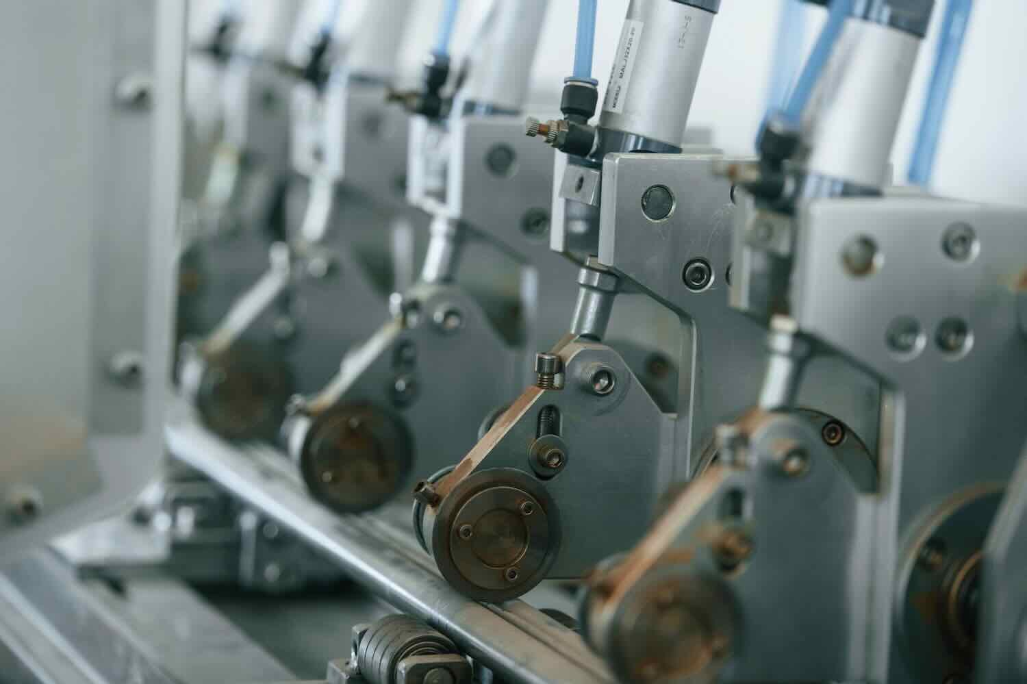 Close up view of print house machine.